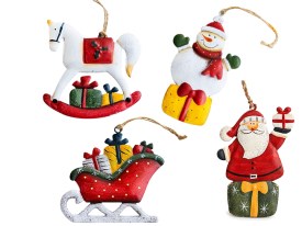 Adorno metalico Navidad grande decorado 